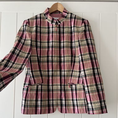 Veste tartan rose