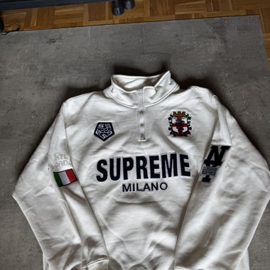Supreme Quarter Zip Milano White