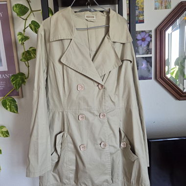 Beige trench coat