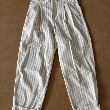 Striped Fabric Trousers