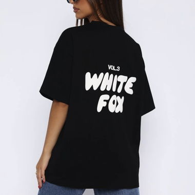 T-shirt White Fox Boutique noir