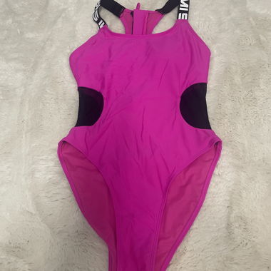 Pink sports swimsuit