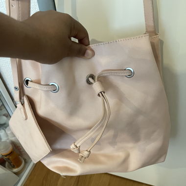 Borsa rosa con coulisse