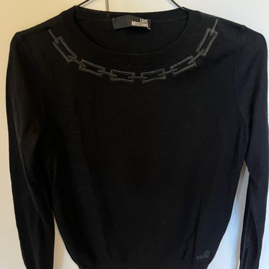 Maglione in lana nero Love Moschino