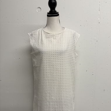 Boho Minikleid Gr. 38 weiss Lochspitze