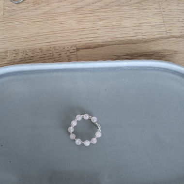 Rosenquarz Ring Handmade 
