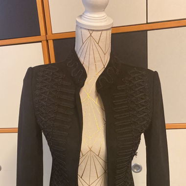 blazer noir en suédine