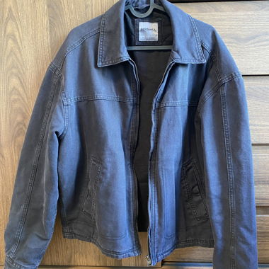 Dunkelblaue Bershka Jeansjacke
