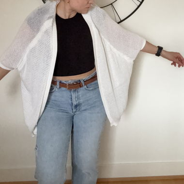 Bench white chunky knit cardigan