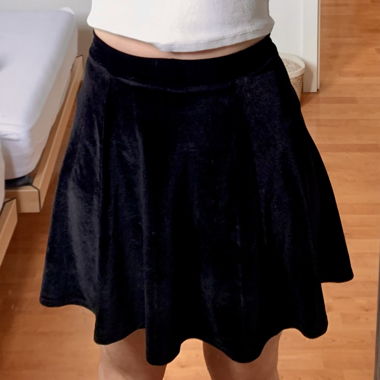 Jupe noire de soirée, velours