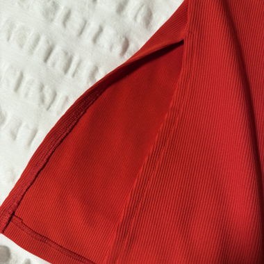 Red strapless summer top