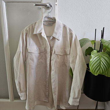 Camicia oversize beige