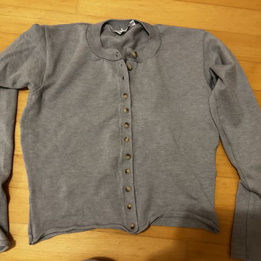 Grey knit cardigan