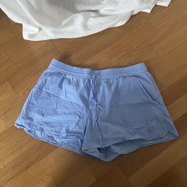Blue striped shorts