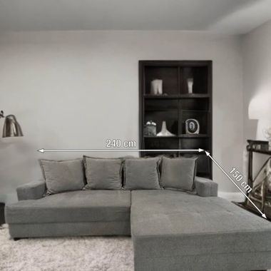 Ecksofa Bettsofa Gratis Versand Grau von Livique