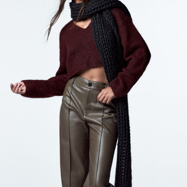 Baggy leather pants