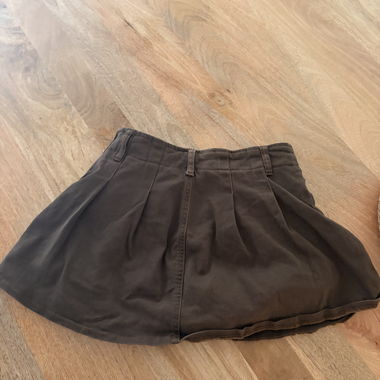 Minigonna marrone con cerniera