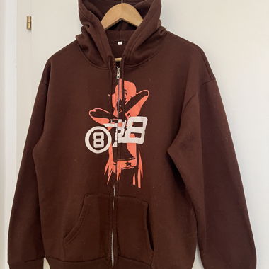 Giacca marrone con logo Y2K