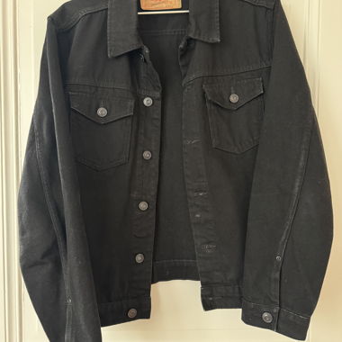 Giacca di jeans Mango Man nera