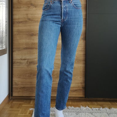 Levi's 501 CROP - jeans slim (25x30)