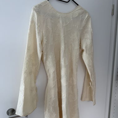 Abito kimono in pizzo color ecru