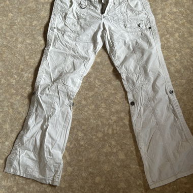 Y2K White Cargo Pants