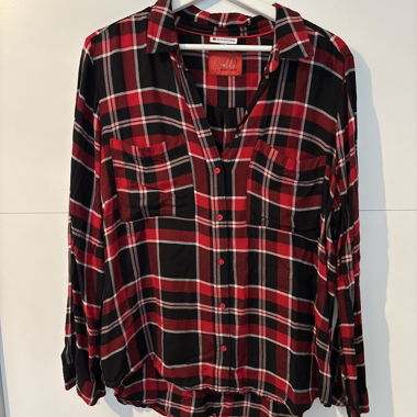 Street One karierte Bluse rot-schwarz