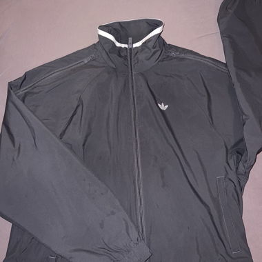Grey Adidas windbreaker
