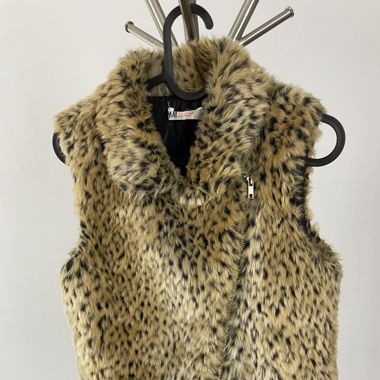 leopard gilet
