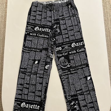 John Galliano Hose mit Zeitungsprint