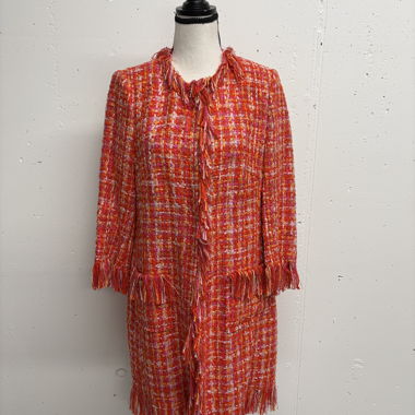 NVSCO Tweed Short Coat 34 Red Light