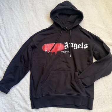 Palm Angels black sweater with red motif