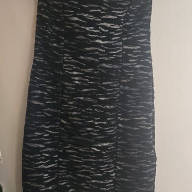 Tragerloses Kleid schwarz-silber