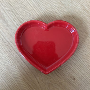 Set of Heart Jewellery Plate and Necklace Trio
