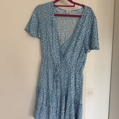 Blue floral dress by Rockhouse, size 38