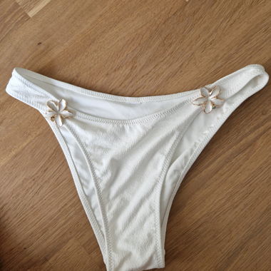 White Swimsuit with Flowers