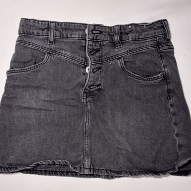 Gonna mini in denim grigio