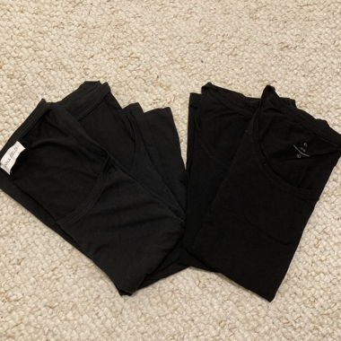 Lot de T-shirts noirs, taille S