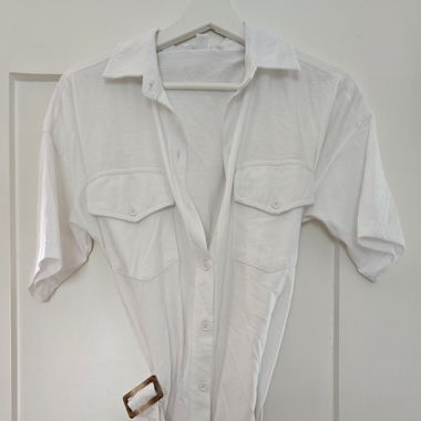Missguided White Shirt Dress with Belt