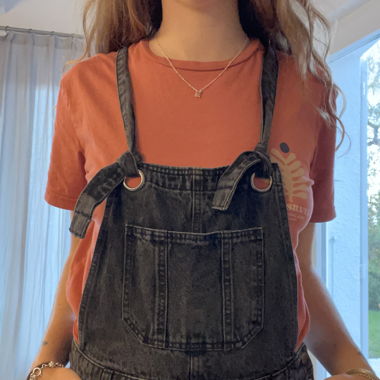 Salopette jeans noir
