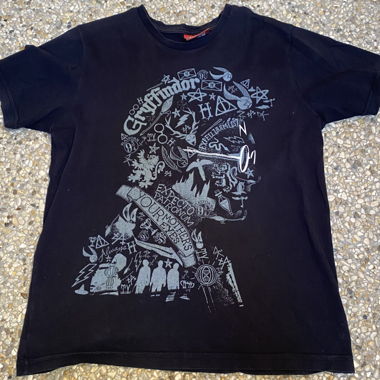 Harry Potter Black Graphic Oversized Tee S