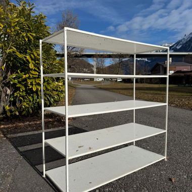 Scaffale in metallo bianco
