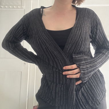 Cardigan noir & gris TRANSIT