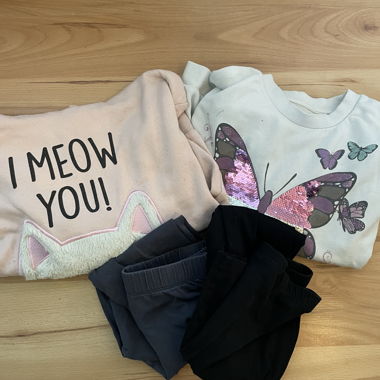 Set bambina: 2 leggings & 2 felpe 8-10 Jahr