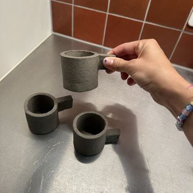 3 Espresso-Tassen aus Beton
