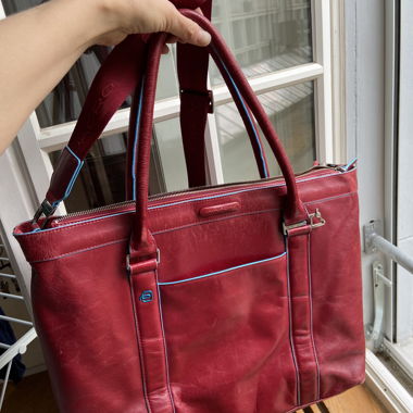 Piquadro Rote Tote-Tasche