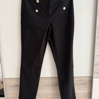 Pantalon en tissu noir UE 38