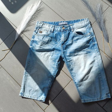 Jeans Shorts with Used Look