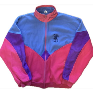 rosa Vintage-Jacke mit Reissverschluss
