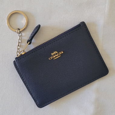 Portacarte Coach blu navy